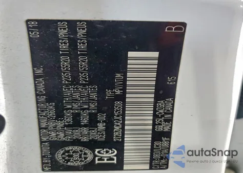 2018 Lexus Rx 350 Base z USA, uszkodzony, nr VIN 2T2BZMCA2JC153508